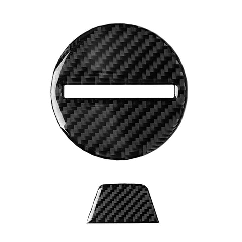 Adesivo decorativo per pulsante volante in fibra di carbonio 2 in 1 per Chevrolet Camaro 2017-2019, guida a destra e a sinistra universale, For Chevrolet Camaro 2017-2019