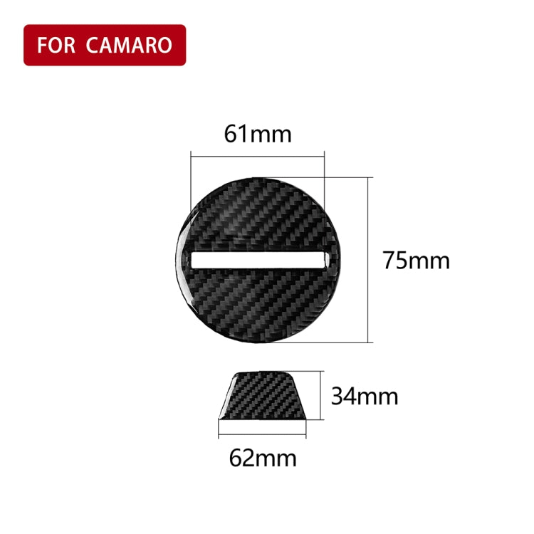 2 in 1 Car Carbon Fiber Steering Wheel Button Decorative Sticker for Chevrolet Camaro 2017-2019, Left and Right Drive Universal                         ...