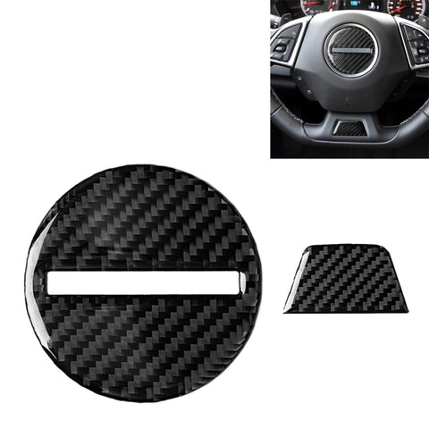 Adesivo decorativo per pulsante volante in fibra di carbonio 2 in 1 per Chevrolet Camaro 2017-2019, guida a destra e a sinistra universale, For Chevrolet Camaro 2017-2019