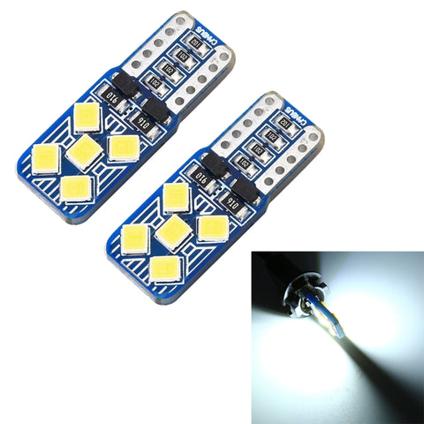 Set di 2 Lampadine T10 W5W 168 DC12V 1.8W 6000K 130LM 10LED SMD-2835