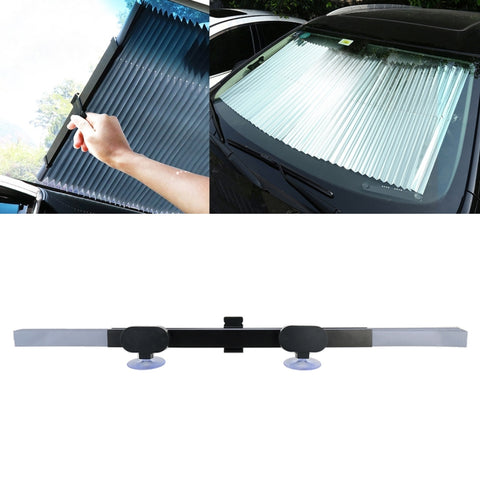 Ventosa per auto, parabrezza retrattile, parasole, copertura parasole per protezione solare dai raggi UV, dimensioni: 65 cm, Sucker Ventouses, 65cm