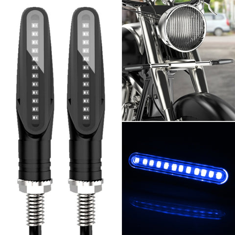 2 pezzi D12V / 1W moto LED lampeggiante dinamico impermeabile luci laterali indicatore di direzione dell'acqua corrente, Flowing Water Turn Light (Blue Light), Flowing Water Turn Light (Red Light), Flowing Water Turn Light
