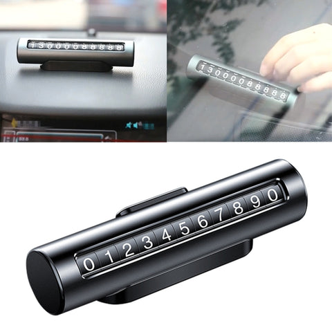 Carta per numero di parcheggio temporaneo creativo con rullo in metallo per auto, Rouleau métallique (gris argent), Rouleau métallique (noir), Rouleau métallique (rouge), Rouleau métallique (argent)