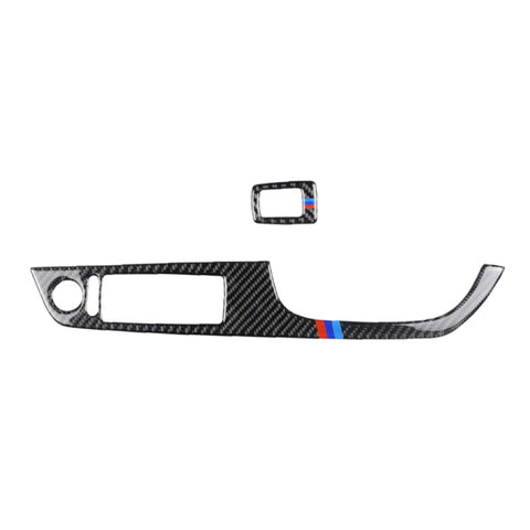 Adesivo decorativo per pannello di sollevamento con guida a destra in fibra di carbonio a tre colori 2 in 1 per BMW E92 2005-2012, For BMW (Right Driving)