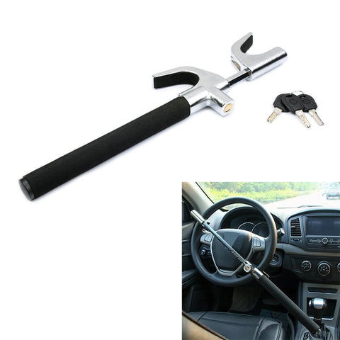 Antifurto pour volant télescopique réglable en forme de U pour voiture, sans marteau de sécurité