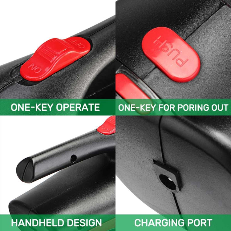 Potente aspirapolvere portatile cablato per auto da 120 W con luce a LED. Lunghezza cavo: 5 m, Wired with Light