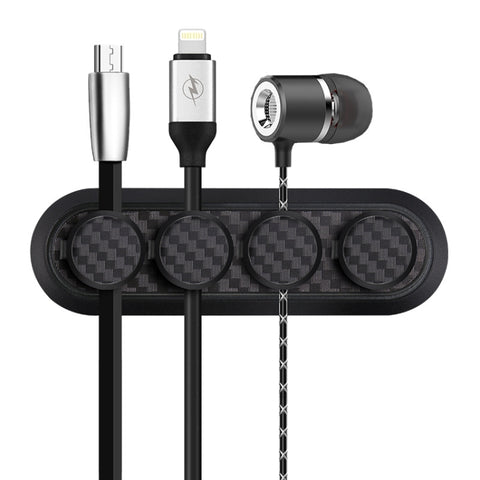 Scatola portaoggetti per cavo con morsetto magnetico in fibra di carbonio per auto Organizzatore creativo per hub desktop, Desktop Hub Organizer