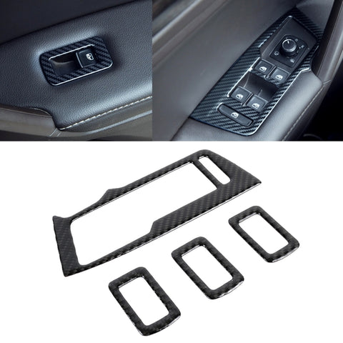 Adhésif décoratif pour panneaux solaires en verre pour les fines fibres de carbone pour voiture pour Volkswagen Tiguan L, lève-vitre