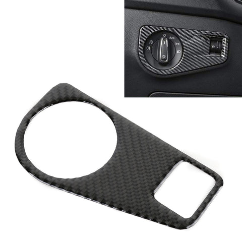 Adesivo decorativo per pannello interruttori fari in fibra di carbonio per auto per Volkswagen Tiguan L, configurazione alta, Headlight Switch, High Configuration