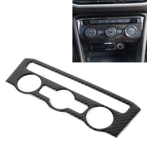 Adhésif décoratif pour panneau air conditionné en fibre de carbone pour voiture pour Volkswagen Tiguan L, configuration haute, panneau de climatisation, configuration élevée