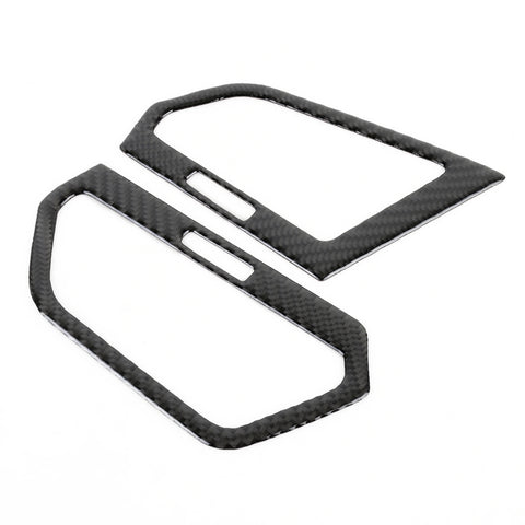 Adhésif décoratif pour support d'air latéral avec contrôle central en fibre de carbone pour Volkswagen Tiguan L, sortie d'air latérale de contrôle central