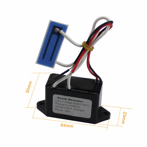 Generatore di ozono per auto DC12V 200mg Ozonizzatore accessorio generatore di ozono, DC12V