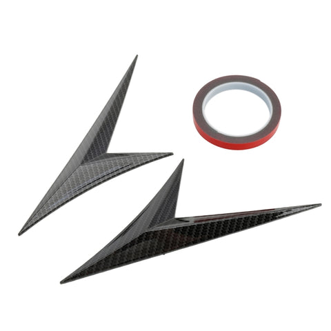 Adesivo per ala laterale parafango modificato Adesivo decorativo per carrozzeria con branchia di squalo laterale lama per Honda Civic di decima generazione, fibra di carbonio, Carbon Fiber