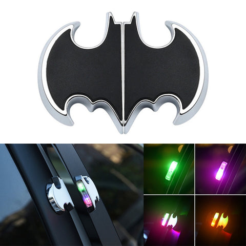 2 luci di segnalazione per portiera a LED per auto, luci lampeggianti per apertura porta anticollisione, Door Warning Lights (Black), Door Warning Lights (Silver)