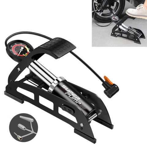 Pompe à Aria à Pédale Portative 0905 - Gonfiateur Multifonctionnel pour Auto, Moto et Vélo avec Visualisation des Données de Pression