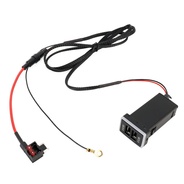 Car QC3.0 Fast Charge USB Interface Modification Charger for Toyota, Fuse to Take Power, Fuse (Red Light), Fuse (Ice Blue Light), Fuse (Blue Light)     ...