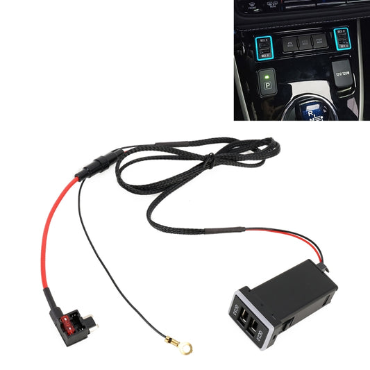 caricabatterie-per-modifica-interfaccia-usb-a-ricarica-rapida-qc3-0-per-auto-per-toyota-fusibile-per-prendere-energia-fuse-ice-blue-light-fuse-blue-light-fuse-green-light-fuse-orange-light-fuse-red-light - immagine 1