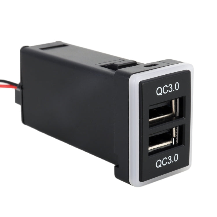 Car QC3.0 Fast Charge USB Interface Modification Charger for Toyota, Fuse to Take Power, Fuse (Red Light), Fuse (Ice Blue Light), Fuse (Blue Light)     ...