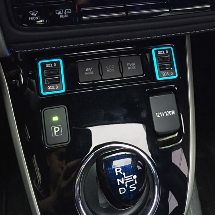 Car QC3.0 Fast Charge USB Interface Modification Charger for Toyota, Fuse to Take Power, Fuse (Red Light), Fuse (Ice Blue Light), Fuse (Blue Light)     ...