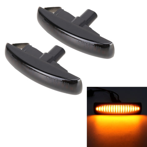 2 pezzi DC12V / 3W LED per auto lampeggiante dinamico luci laterali acqua corrente indicatore di direzione per Land Rover, luce ambrata, For Land Rover (Black), For Land Rover