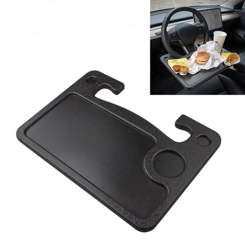 Volant d'écriture portable pour voiture Vassoio multiuso Tavolo pour mangiare cibo pour voiture pour Tesla Modello 3 / S / X / Y, sans emplacement pour stylo