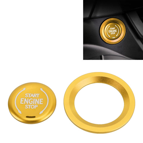 Auto Motore di Avviamento Chiave Anello Pulsante Trim Metallo Adesivo Decorazione pour Cadillac CT5 CT4 XT4 XT6 / Chevrolet Silverado, pour Cadillac CT5