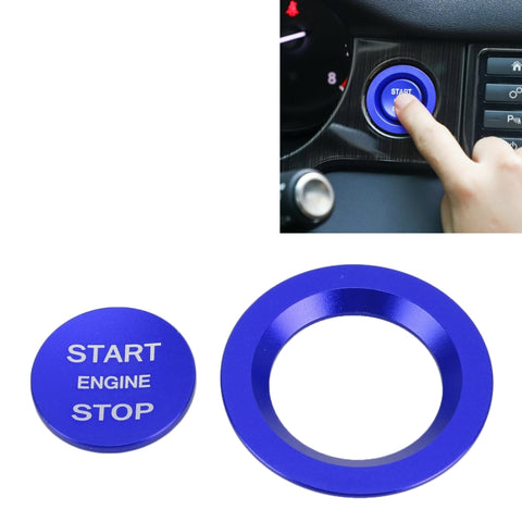 Decorazione adesiva in metallo con chiave di avviamento motore per auto, anello per pulsante, per Land Rover/Jaguar, For Land Rover/Jaguar
