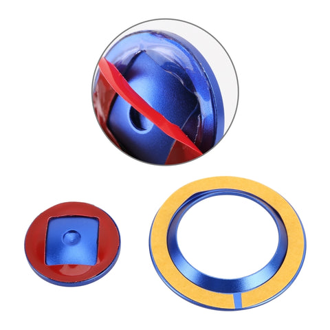 Decorazione adesiva in metallo con chiave di avviamento motore per auto, anello per pulsante, per Land Rover/Jaguar, For Land Rover/Jaguar