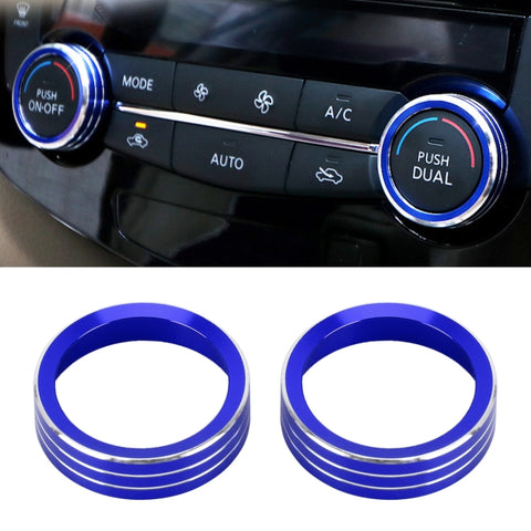 Étui avec pommeau pour climatiseur en métal pour voiture de 2 pièces pour Nissan X-TRAIL, Pour Nissan X-TRAIL (Bleu), Pour Nissan X-TRAIL (Rouge), Pour Nissan X-TRAIL (Argent)