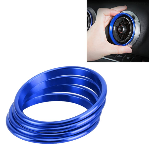 Anello esterno decorativo per presa d'aria in metallo per auto da 4 pezzi per Audi A3 / S3 / Q2L, pour Audi A3 / S3 / Q2L