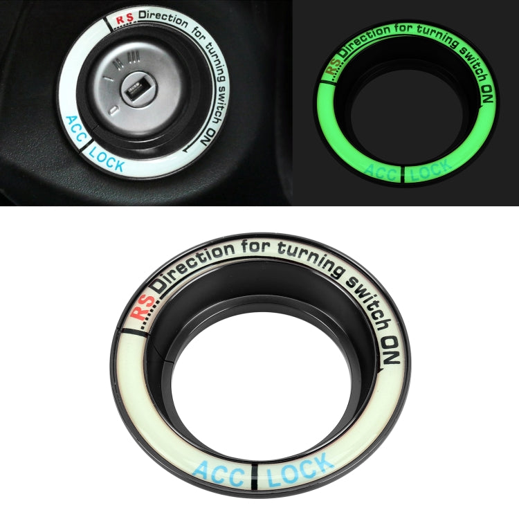For Ford Fluorescent Aluminum Alloy Ignition Key Ring, Inside Diameter: 3.2cm, For Ford (Black), For Ford (Gold), For Ford (Red), For Ford (Silver)     ...