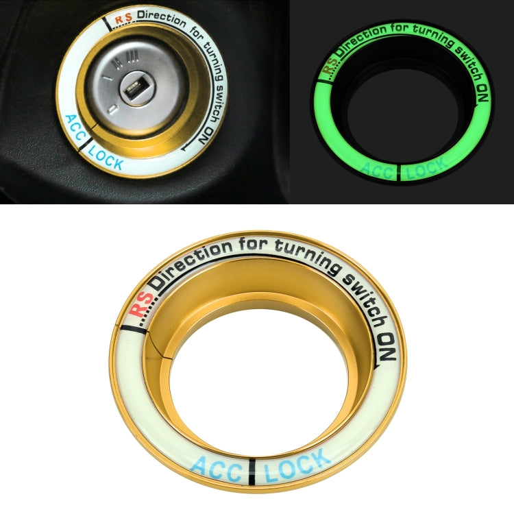 For Ford Fluorescent Aluminum Alloy Ignition Key Ring, Inside Diameter: 3.2cm, For Ford (Black), For Ford (Gold), For Ford (Red), For Ford (Silver)     ...