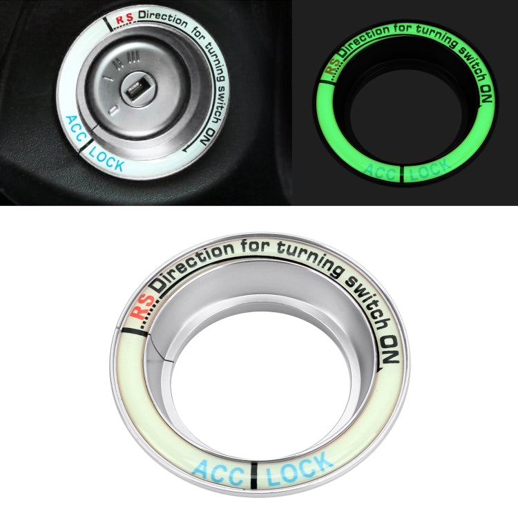 For Ford Fluorescent Aluminum Alloy Ignition Key Ring, Inside Diameter: 3.2cm, For Ford (Black), For Ford (Gold), For Ford (Red), For Ford (Silver)     ...