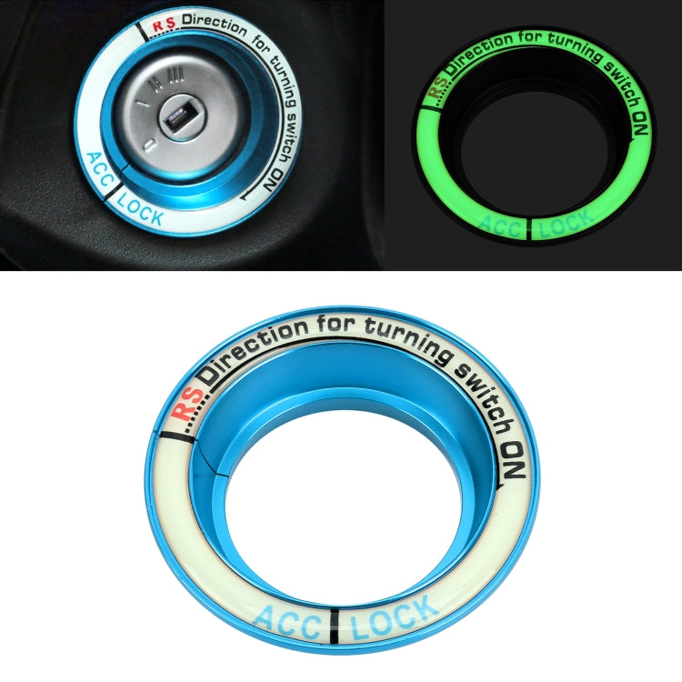 For Ford Fluorescent Aluminum Alloy Ignition Key Ring, Inside Diameter: 3.2cm, For Ford (Black), For Ford (Gold), For Ford (Red), For Ford (Silver)     ...