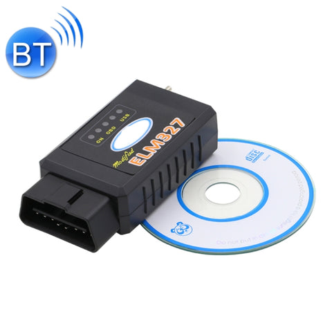 Strumento scanner diagnostico automatico USB OBDII con interfaccia Bluetooth V1.5 ELM327 con interruttore, Auto Diagnostic Scanner