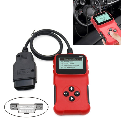 V309 Strumento diagnostico per auto scanner portatile OBD2 per auto OBD 2 Lettore di codici OBD per scanner automobilistico, V309