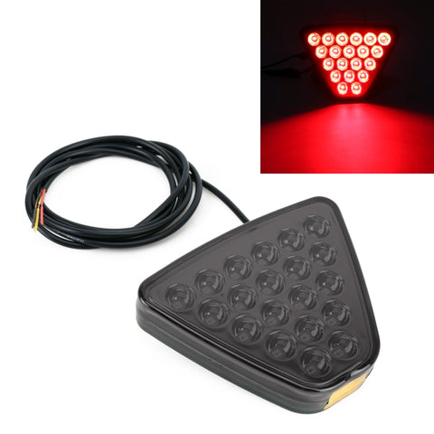DC12V 1W Triangolo per auto Evidenziare le luci dei freni Luce di retromarcia con 20 LED SMD-3528, Triangolo (nero), Triangolo (rosso), Triangolo (trasparente)