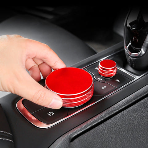 Étui avec manopole de commande centrale en métal pour voiture, 2 pièces pour Cadillac, pour Cadillac (noir), pour Cadillac (bleu), pour Cadillac (rouge)