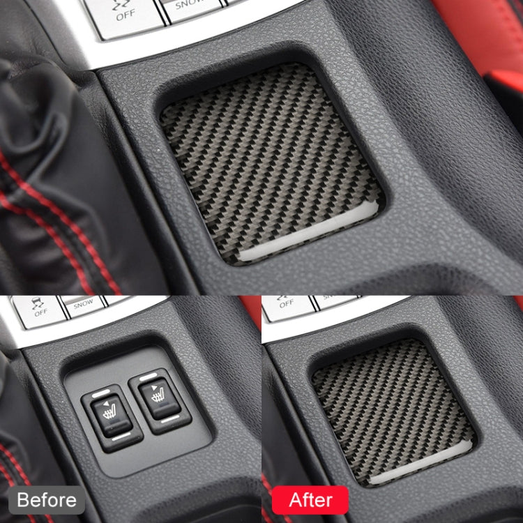 Car Carbon Fiber Seat Heating Panel Decorative Sticker for Subaru BRZ / Toyota 86 2013-2019, Left and Right Drive Universal without Hole                ...