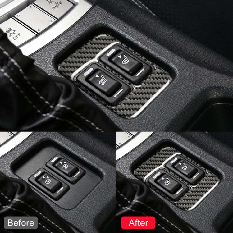 Car Carbon Fiber Seat Heating Panel Decorative Sticker for Subaru BRZ / Toyota 86 2013-2019, Left and Right Drive Universal with Hole                   ...