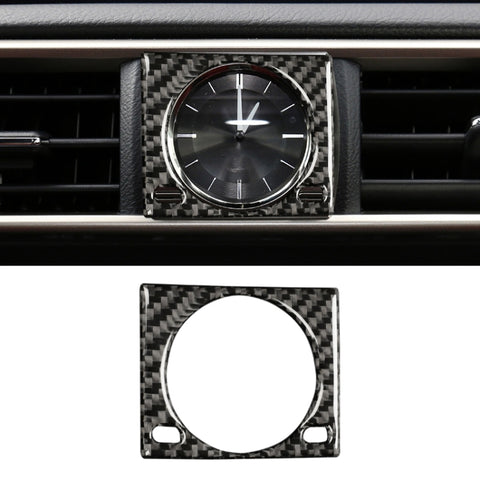 Adesivo decorativo per scatola orologio in fibra di carbonio per auto per Lexus IS250 2013-, guida a sinistra, Clock Box