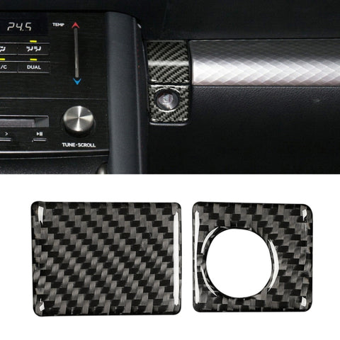 Autocollant décoratif pour interrupteur de porte-satellite pour voiture en fibre de carbone pour Lexus IS250 2013-, guide vers l'avant, interrupteur de boîte de rangement
