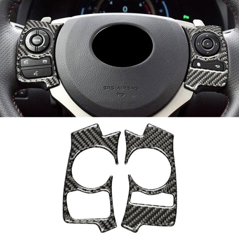 Autocollant décoratif pour volant pulsé en fibre de carbone pour voiture pour Lexus IS250 NX200 200t 300h 13-, guide vers le sinistra style C, bouton de volant style C