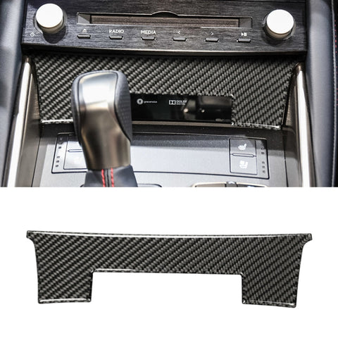Adesivo decorativo per pannello di controllo centrale in fibra di carbonio per auto per Lexus IS250 2013-, guida a sinistra A Style, Central Control Panel A Style