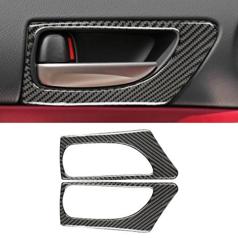 Adhésif décoratif pour la main de la porte antérieure en fibre de carbone pour voiture pour Lexus IS250 2013-, guide au style sinistre B, poignée de porte avant style B