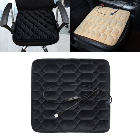 Tappetino riscaldato invernale per cuscino riscaldatore per sedile USB per auto, style: a forma di cuore, Forme de coeur (noir), Forme de coeur (café), Forme de coeur (Beige), Forme de coeur (rouge)