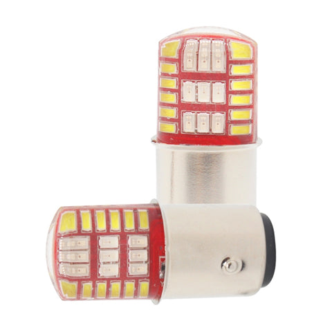 2 PZ 1157 DC12V / 1.1W Moto / Auto LED Doppio Colore Lampeggiante Indicatore di direzione / Lampada freno con 42 LED SMD-3014 Perline lampada, 1157 DC12V - Novalix Store