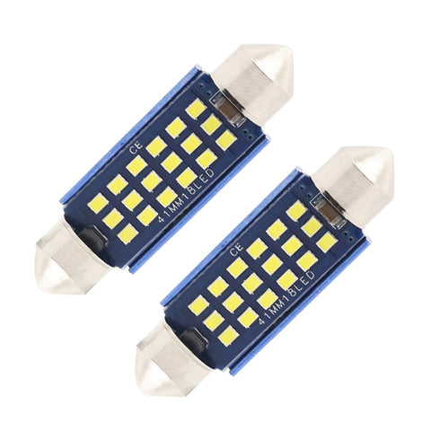 10 PZ 41mm DC12-24V / 1W / 6000K / 60LM 18LED SMD Lampada da lettura per auto Dome Light, 41mm - Novalix Store