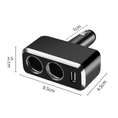 SHUNWEI SD-1909 80W 0.8A Caricatore USB 2 in 1 per auto Accendisigari con rotazione libera da 90 gradi, SD-1909 (Black), SD-1909