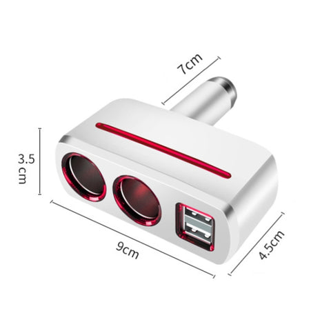 SHUNWEI SD-1918 Caricatore USB doppio per auto 2 in 1 da 80 W 3,1 A, SD-1918 (Black), SD-1918